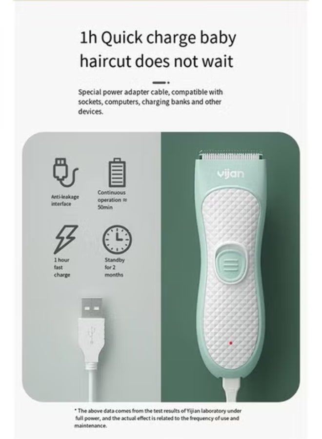 Yijan Waterproof Children’s Hair Clipper with Suction and USB - Image 3
